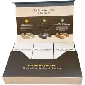 The Good Feet Store 3 Step System Strengthener W457 Maintainer 357 Relaxer 257